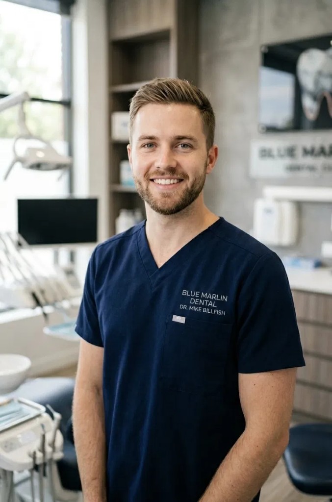 Portrait of Dr. Mike Billfish at Blue Marlin Dental
