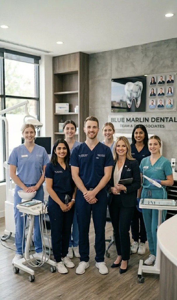 The Blue Marlin Dental team